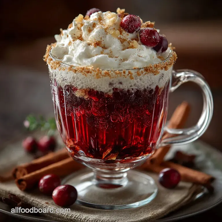 The Fireside Autumn Warmer SlowSimmered CranberryApple Nectar presentation