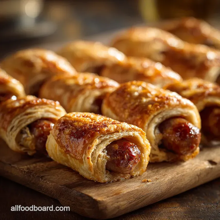Pigs in a Blanket: Flaky All-Butter Pastry (Proper British Blankets) presentation