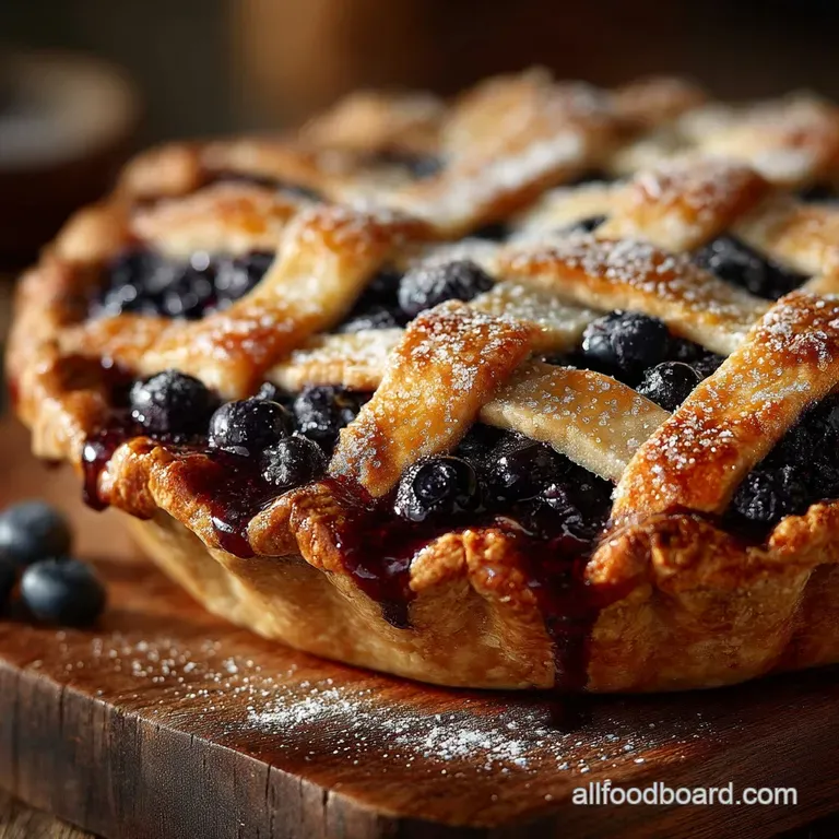 Flaky Allbutter Blueberry Pie with Perfect Filling a British Summer Classic presentation