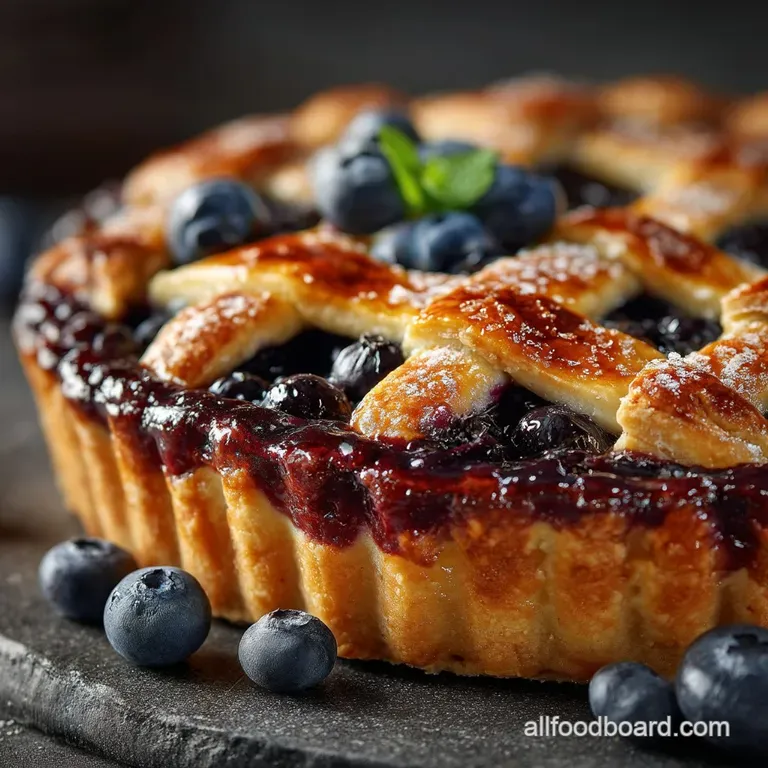 Flaky AllButter Blueberry Pie with Perfect Filling A British Summer Classic