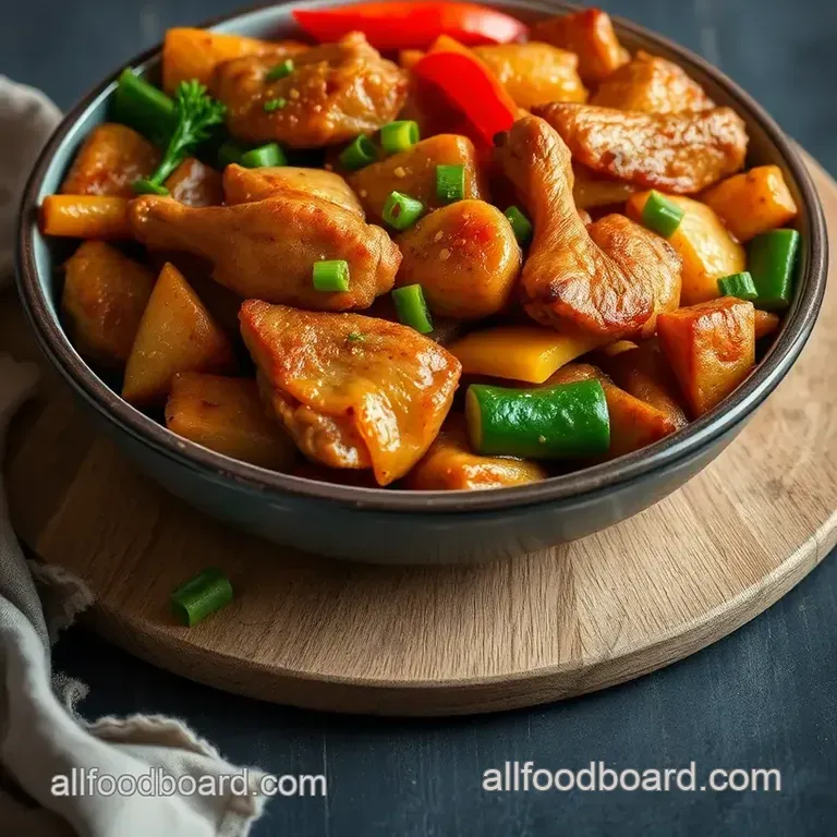 Stir-Fry Chicken with Crisp Veggies Delight presentation