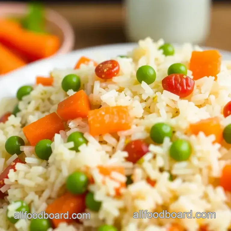 Flavorful Jasmine Rice Pilaf Loaded with Vegetables presentation