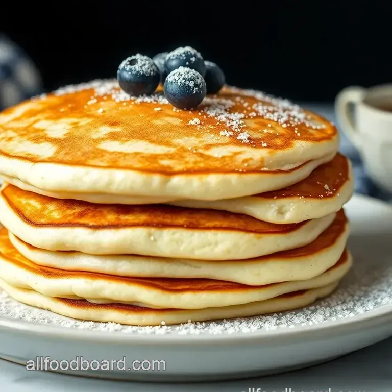 Fluffy Golden Pancakes presentation