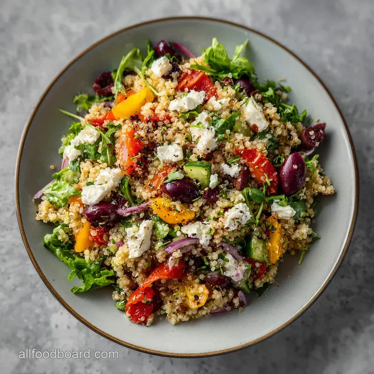 Easy Homemade Fresh Mediterranean Quinoa Salad