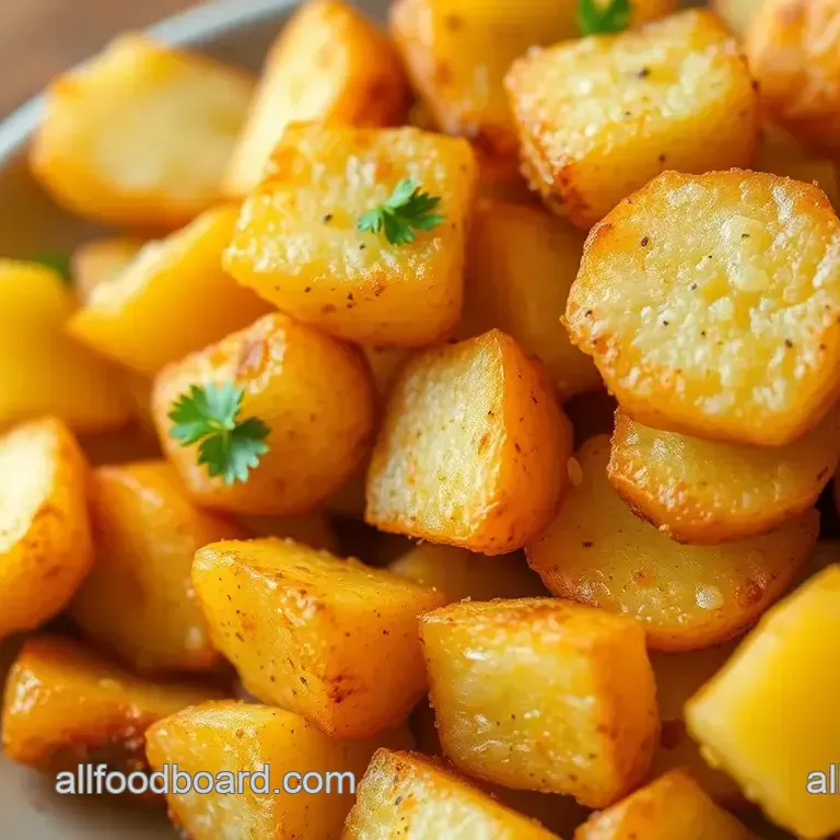 Fried Potatoes Crunchy Flavorful Snack