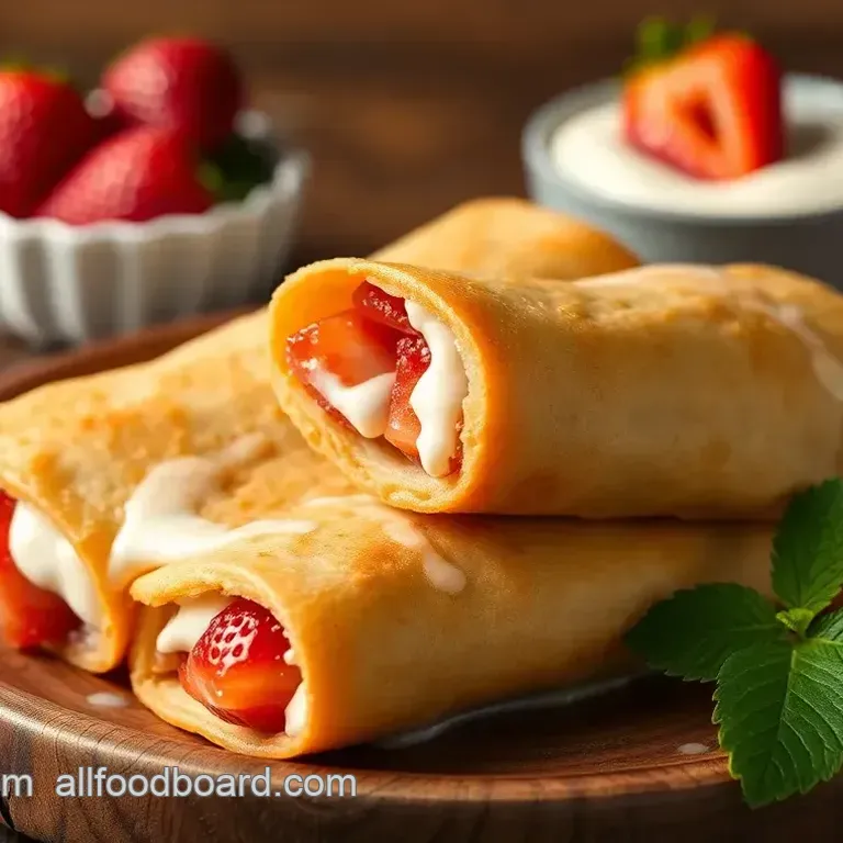 Indulgent Fried Strawberry Chimichangas with Creamy Filling: A Family Favorite! Fried Strawberry Chimichangas with Creamy Filling