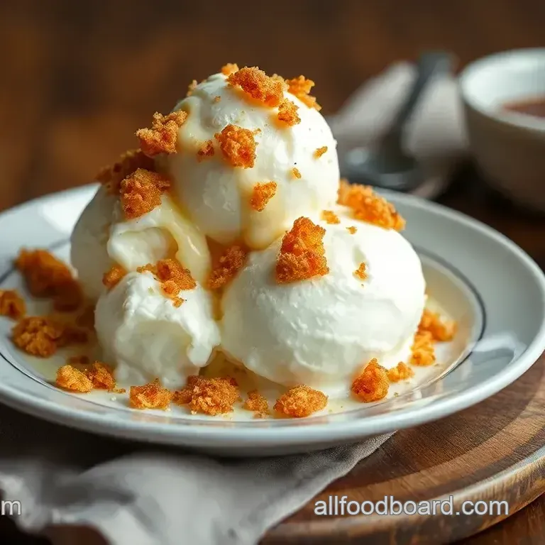 Fried Vanilla Ice Cream with Crunchy Bliss