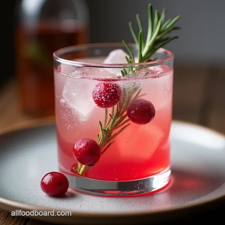 The Frostbite GT A Winter Wonderland Gin and Tonic with RosemaryCranberry Ice Cubes