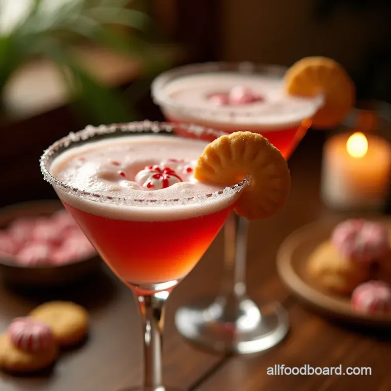 The Chilled Cracker Ultimate Peppermint Martini with a Frosted Rim presentation