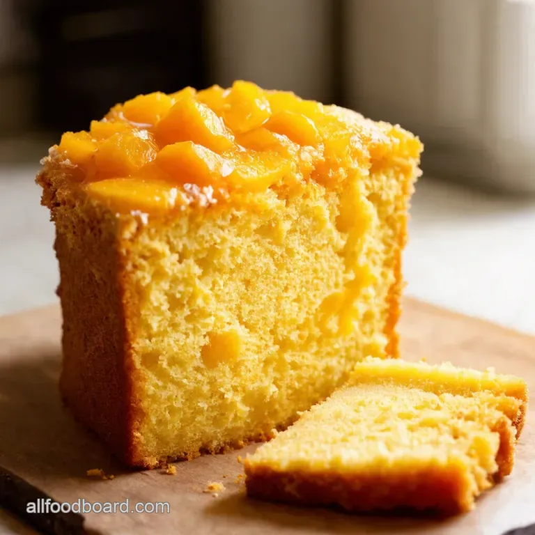 Fruit Cocktail Cake with Coconut presentation