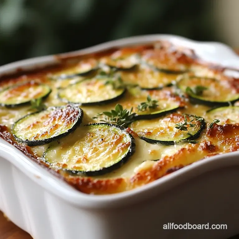Garden Bounty Zucchini Cheese Casserole presentation