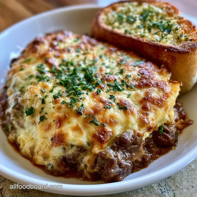 Garlic Bread Lasagna with Ricotta