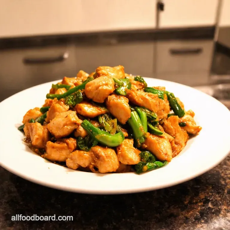 Garlic Chicken StirFry From Wok to Table in 30 Minutes presentation