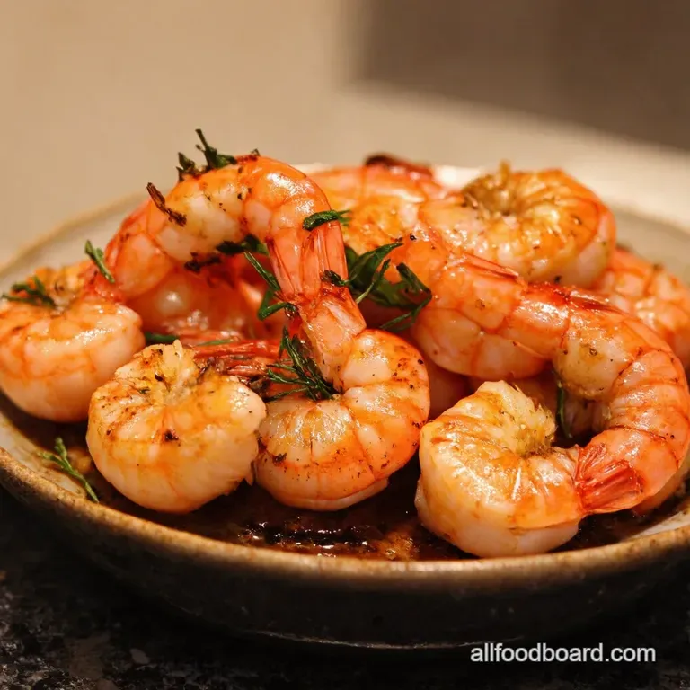 Garlic Herb Grilled Shrimp Skewers presentation