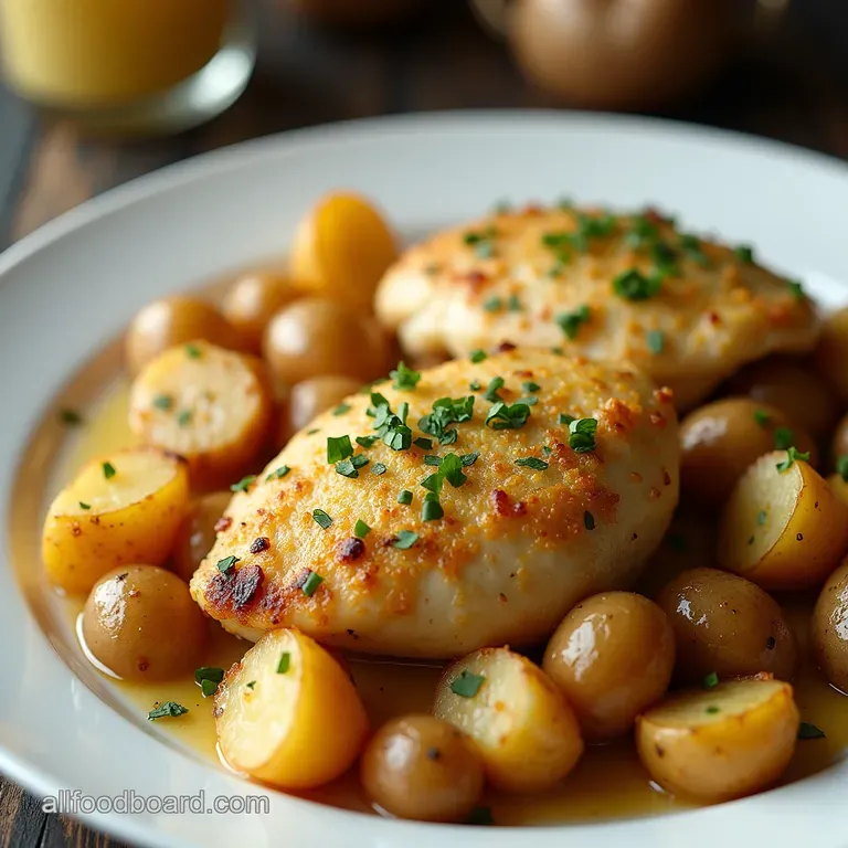 Slow Cooker Gold Unbelievably Tender Garlic Parmesan Chicken and Potatoes