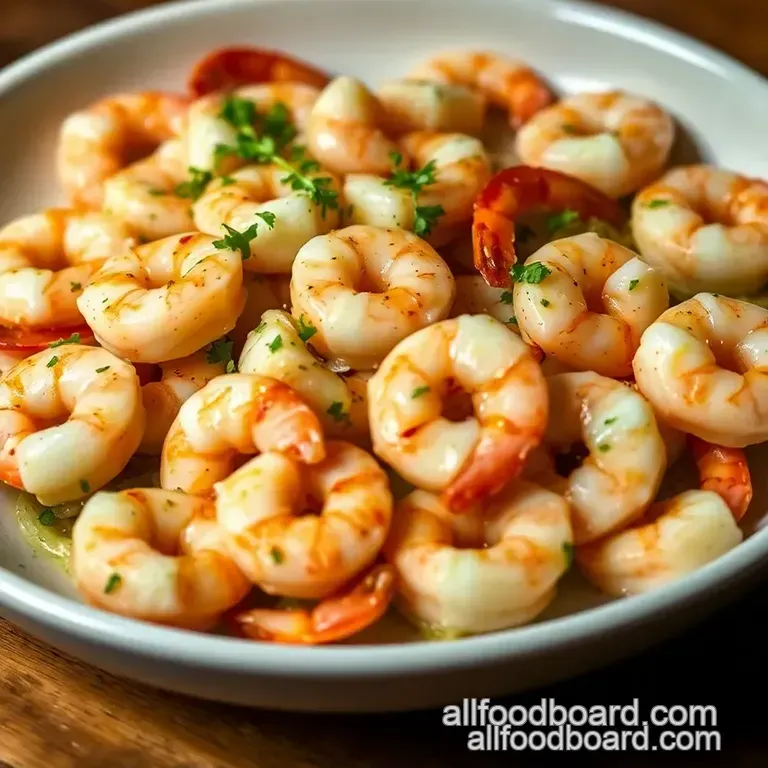 Garlicky Goodness: Classic Shrimp Scampi presentation
