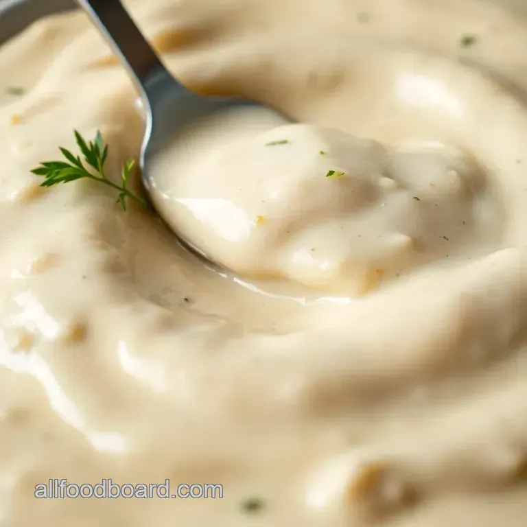 Garlicky Goodness: Creamy Garlic Parmesan Sauce presentation