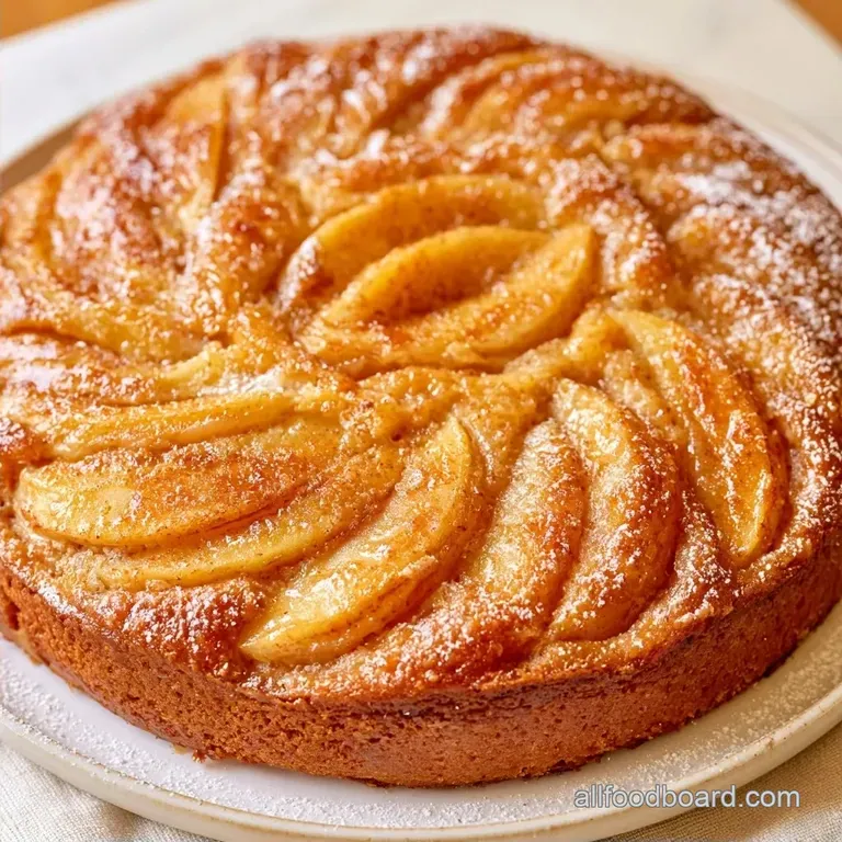 Tender German Apple Sour Cream Cake