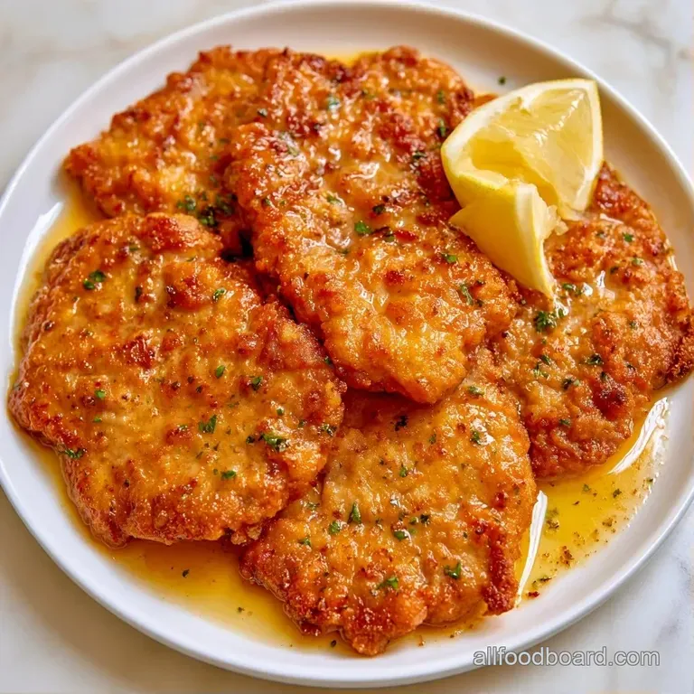 Elegant plate featuring golden breaded cutlets paired with a side of zesty potato salad and fresh greens.