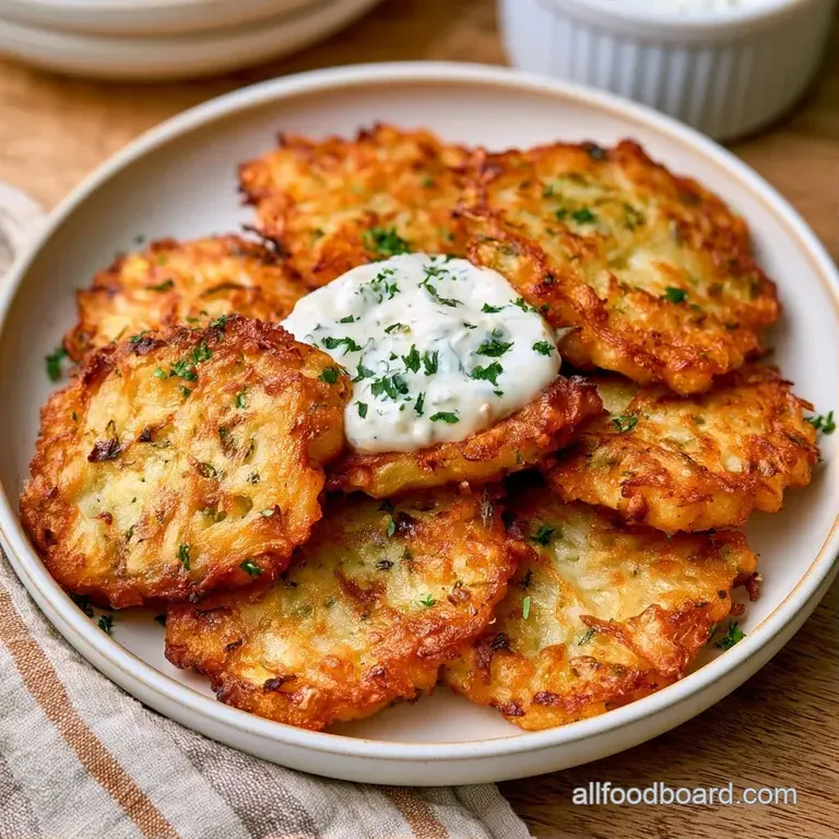 German Potato Pancakes - appetizing dish ready to serve