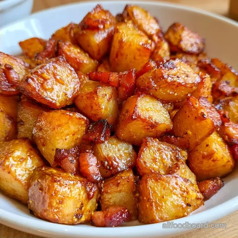 German Potato Salad Casserole with Parmesan Crust