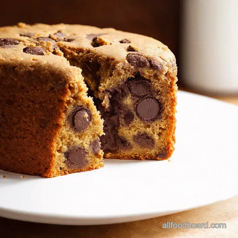 Giant Chocolate Chip Cookie Cake presentation