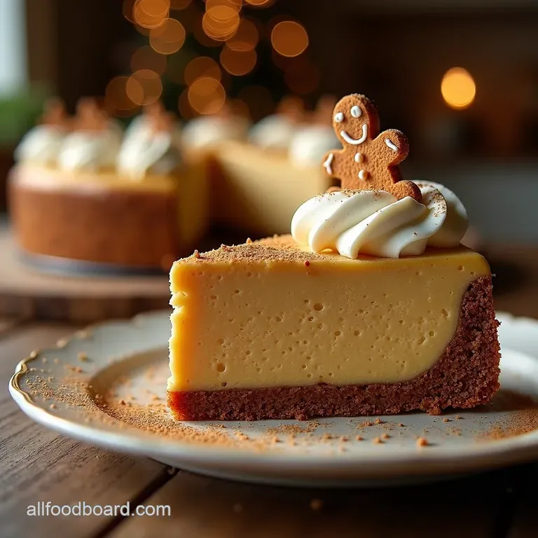 The Ultimate Gingerbread Man Cheesecake presentation