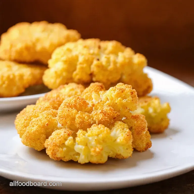 Golden Cauliflower Fritters A Crispy Veggie Delight presentation