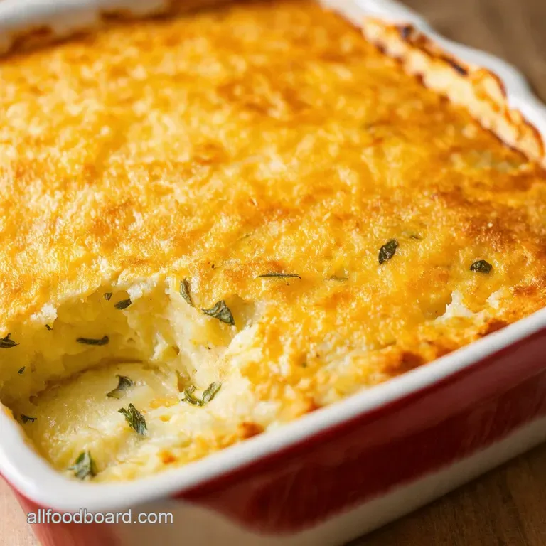 Golden Cheese and Herb Potato Gratin presentation