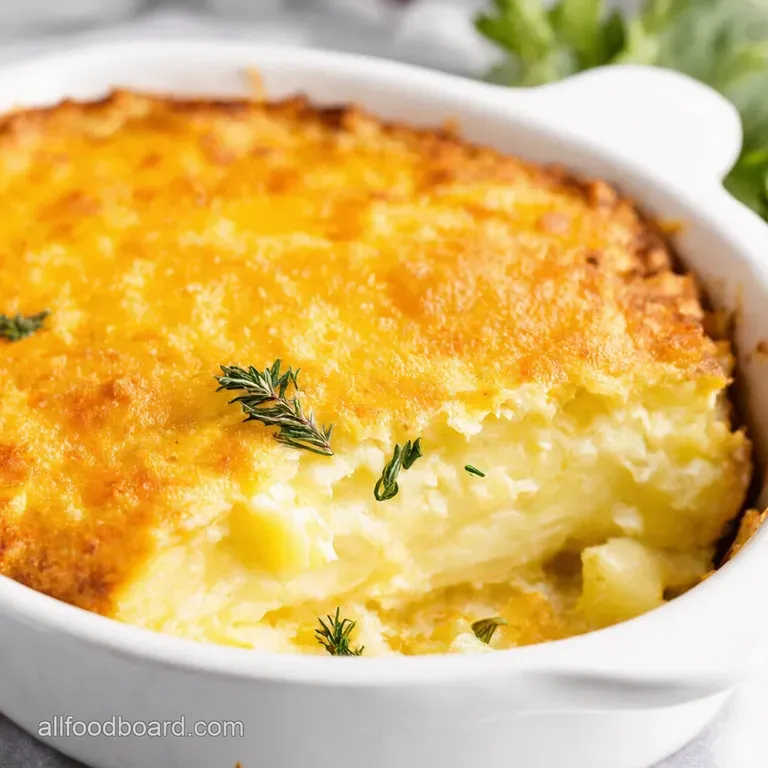 Golden Cheese and Herb Potato Gratin