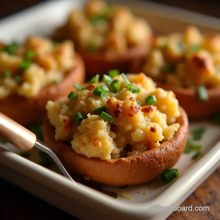 Golden Cracker Stuffing A Crunchy Delight presentation