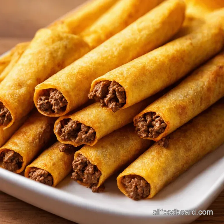 Golden Crispy Ground Beef Taquitos Three Ways to Cook