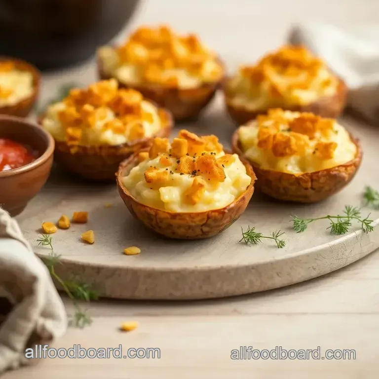 Baked Potato Rounds with Cheesy Crunch presentation