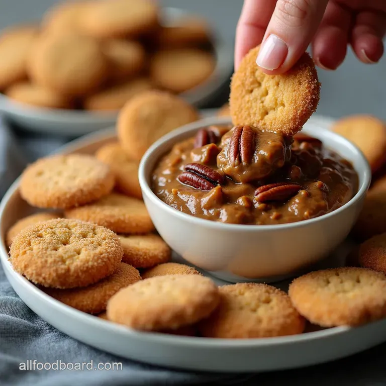 The Lazy Bakers Dream Warm Gooey Pecan Pie Dip with Cinnamon Sugar Dippers