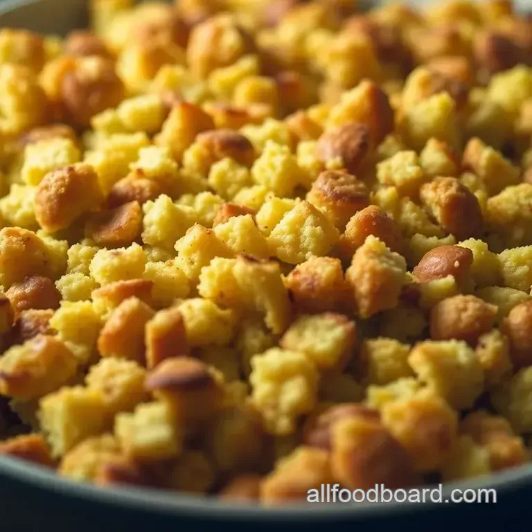 Grandma' s Herbaceous Cornbread Stuffing presentation
