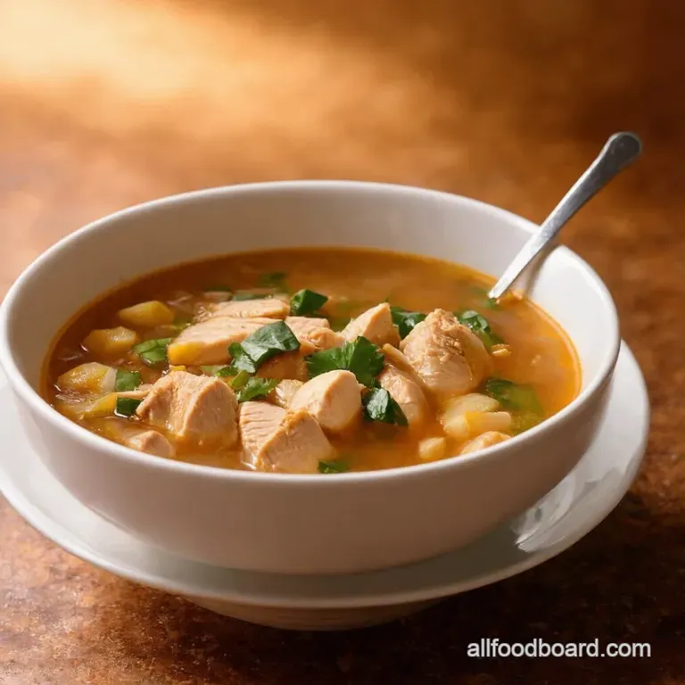 Grandmas Classic Chicken Soup presentation