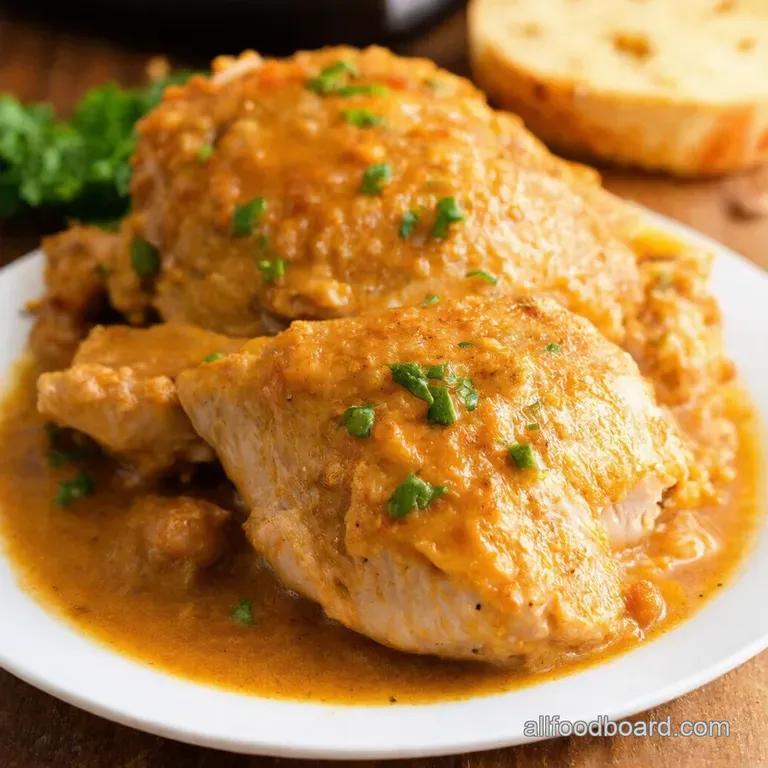 Grandmas Smothered Chicken Breasts Creamy Mushroom Onion Gravy presentation