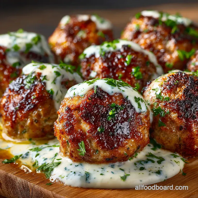 Greek Turkey Meatballs with Creamy Tzatziki Sauce