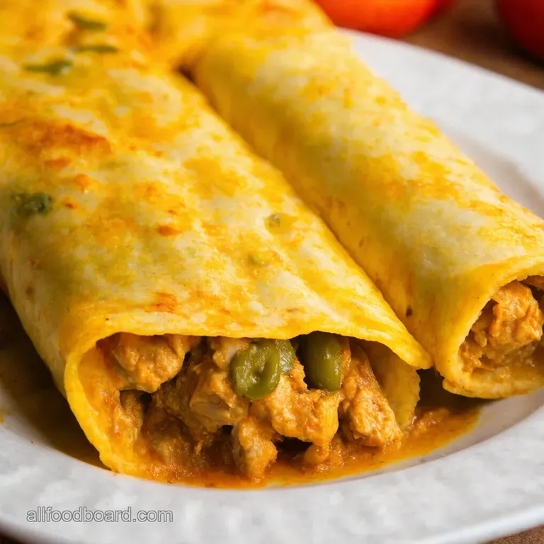 Green Chili Chicken Enchilada Fiesta presentation