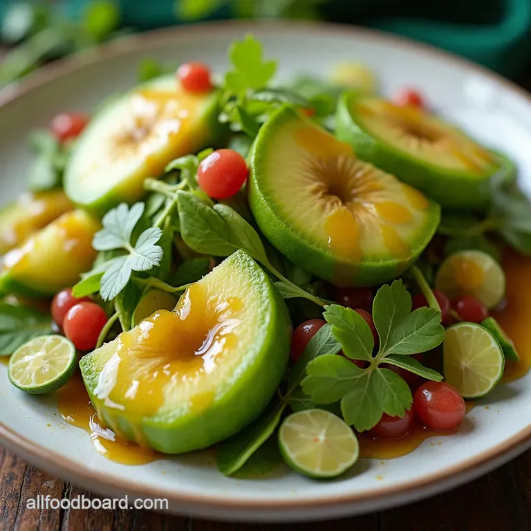 The Leprechauns Delight Vibrant Green Fruit Salad with a Sparkling HoneyLime Glaze