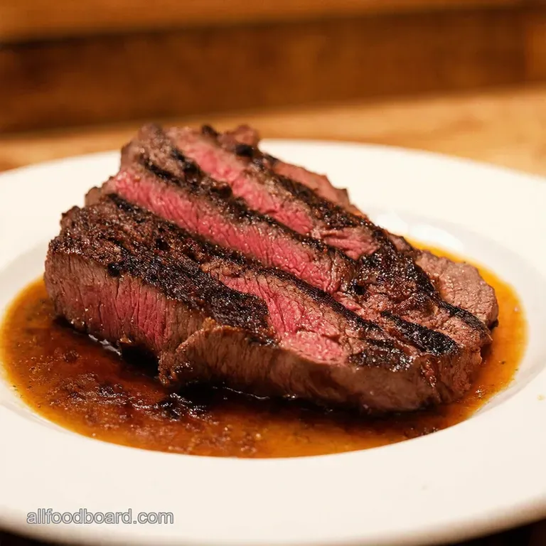 Grilled Balsamic Garlic Flank Steak presentation