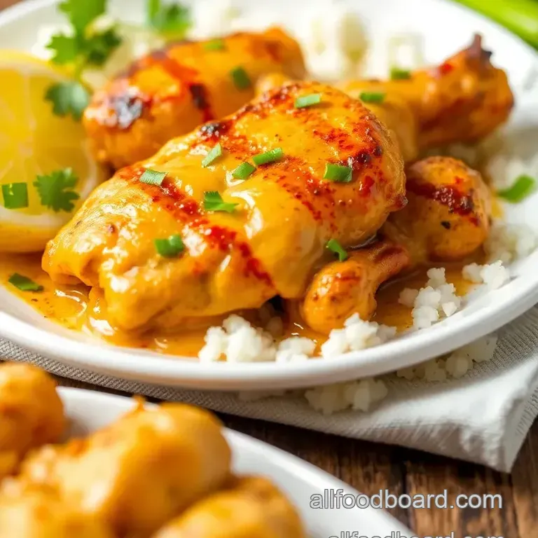 Grilled Butter Chicken presentation