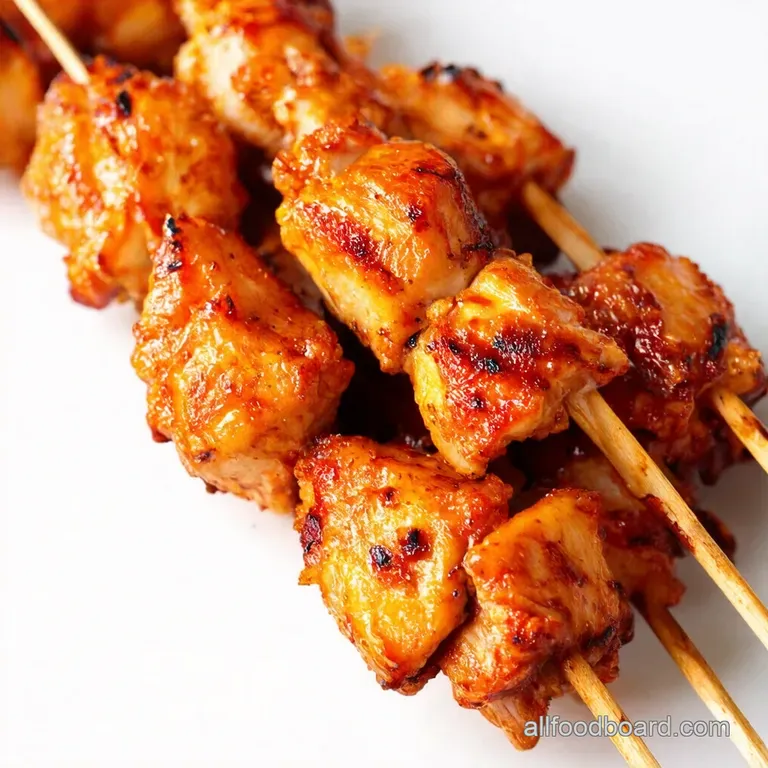 Grilled Orange Honey Chicken Sunshine on a Skewer or Plate