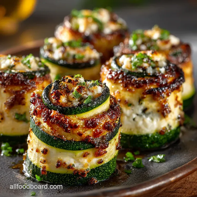 Grilled Zucchini Ricotta RollUps Sunshine on a Plate presentation