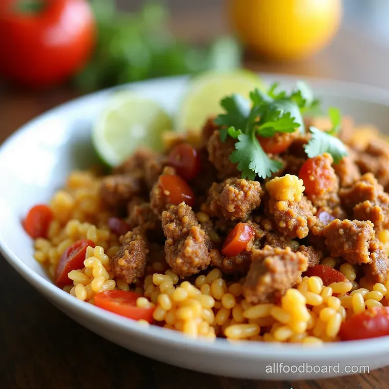Ground Turkey Taco Bowls with Cauliflower Spanish Rice
