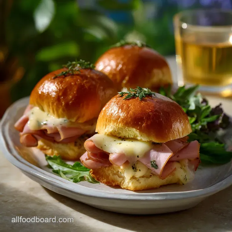 Easy and Delicious Ham and Cheese Slider with Garlic Butter