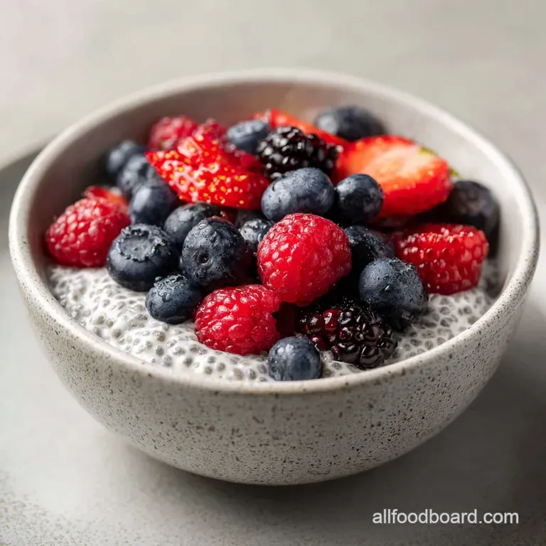 Healthy Chia Pudding Recipe with Berries: Creamy