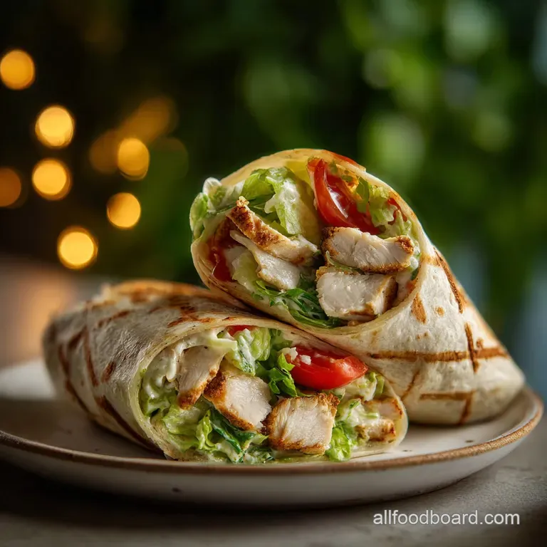 Healthy Chicken Caesar Wrap Recipe