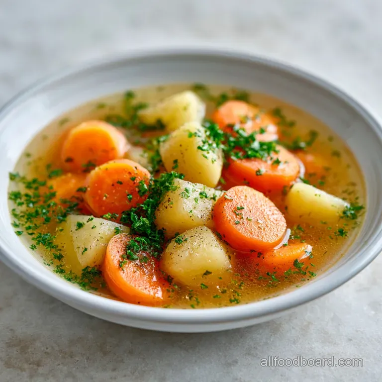 A rustic ceramic bowl filled with vibrant garden vegetables and a sprig of fresh parsley on a linen napkin.