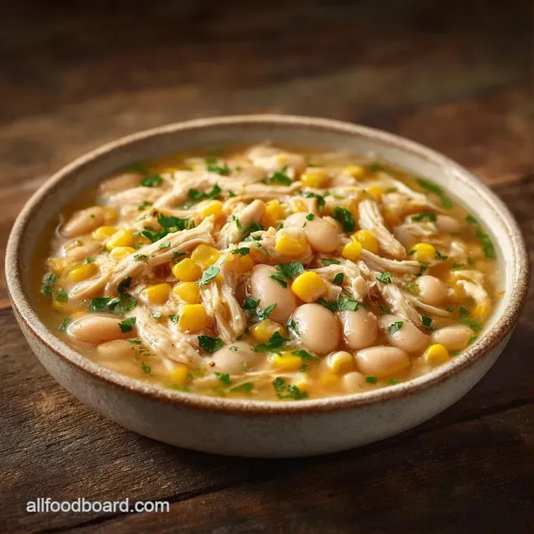 A white ceramic bowl of creamy stew topped with a swirl of sour cream, diced avocado, and a wedge of bright lime.